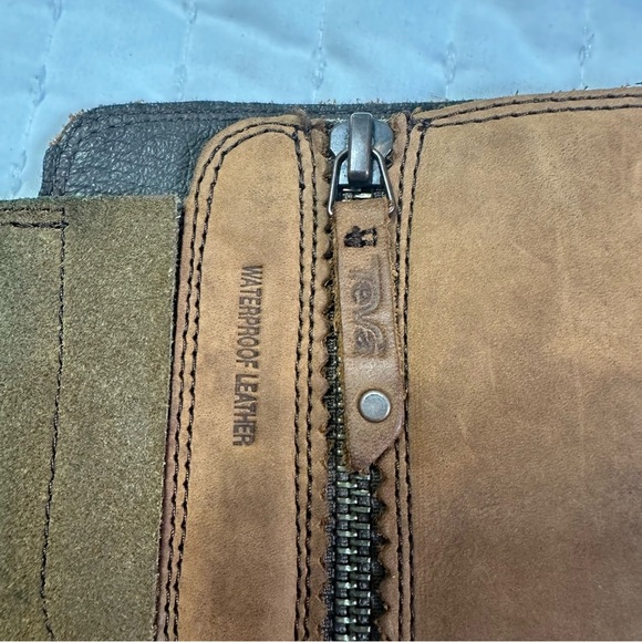 Teva De La Vina Dos Tall Bison Waterproof Leather Brown Over the Knee Boots SZ 9 - Picture 10 of 15